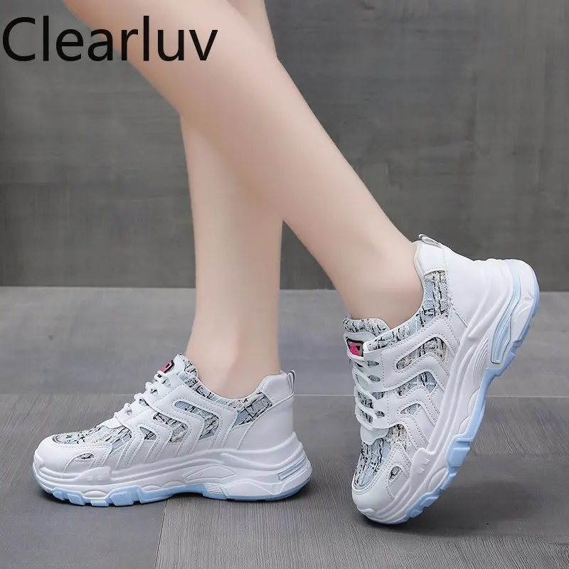 

Fashion Platform Sneakers Women's Non-slip Lace-up Shoes Chunky Sneakers for Women Size 35-40 Casual Sports Sneakers for Women