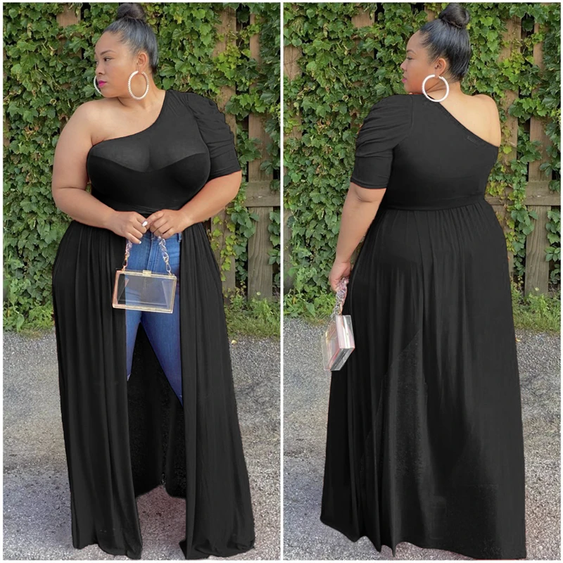 Женская верхняя одежда из органической кожи на одно плечо Длинные прозрачные