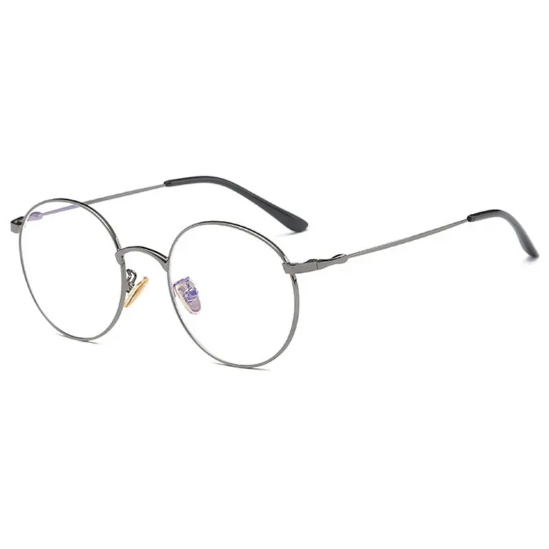 

Anti-Radiation Anti-Blue Ray Metal Frame Glasses Round Full Rim Spectacles Optical Eyewear Men and Women Style