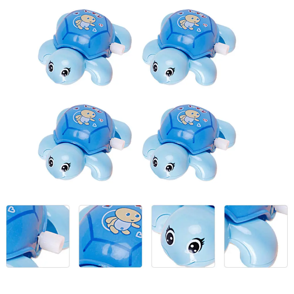 

4Pcs Tortoise Clockwork Toys Cartoon Wind Funny Kids Playthings
