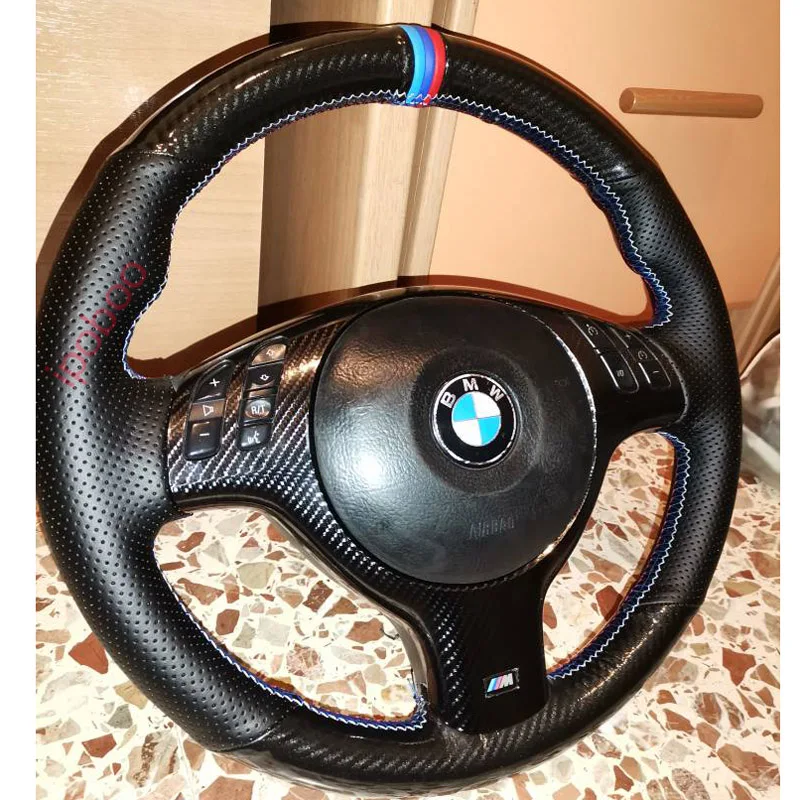 Чехол для руля из углеродного волокна и черной кожи BMW E46 E39 330i 540i 525i 530i 330Ci M3 2001-2003 |