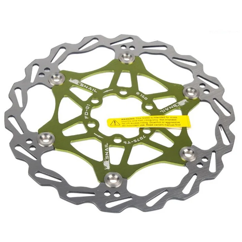 160mm green Велосипедный Дисковый Тормоз MTB DH тормозной поплавок плавающие дисковые роторы 160 мм 180 мм гидравлические тормозные колодки поплавок роторы Запчасти для велосипеда новые - Цвет: 160mm green