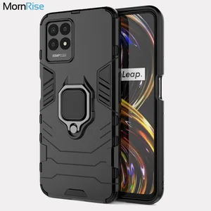 for oppo realme 8i case hybrid rugged armor kickstand with metal finger ring shock proof cover for oppo realme 8i phone cases free global shipping