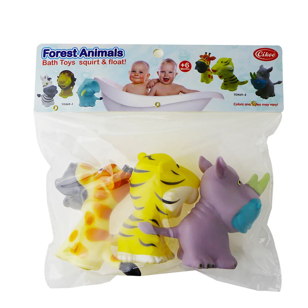 3 шт. резиновые животные игрушки для воды детская Ванная комната ванна бассейн