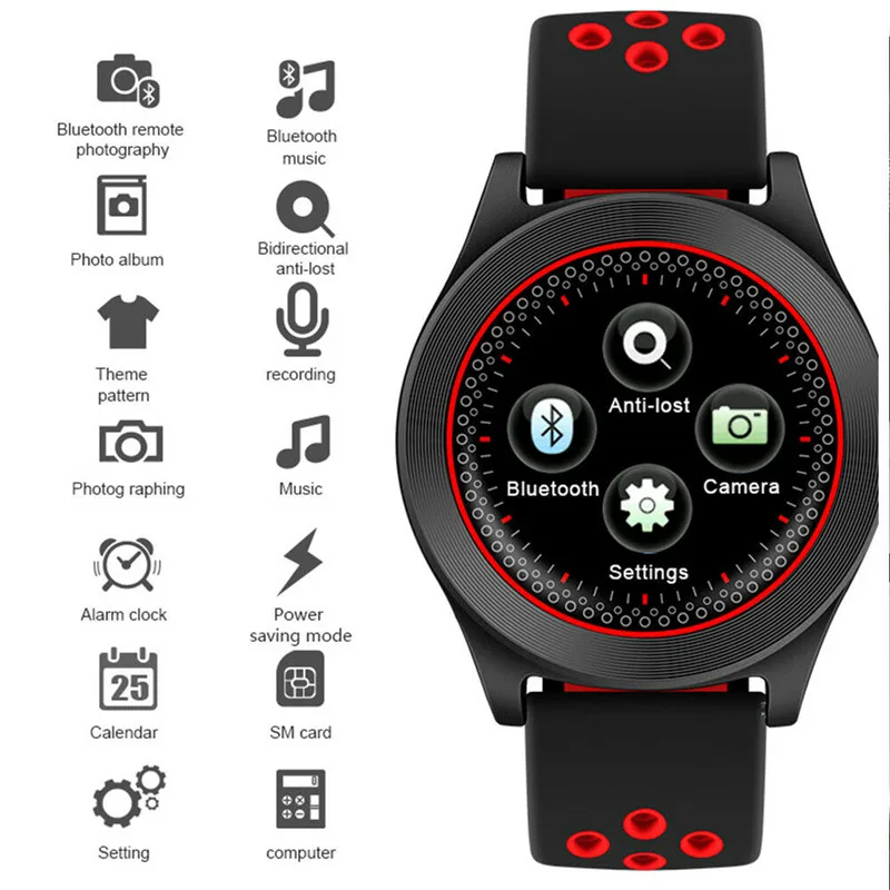 Умные часы G5 с Bluetooth спортивные Смарт-часы для iPhone IOS Samsung Android Phone Mate Camera SIM Call 3F06 |