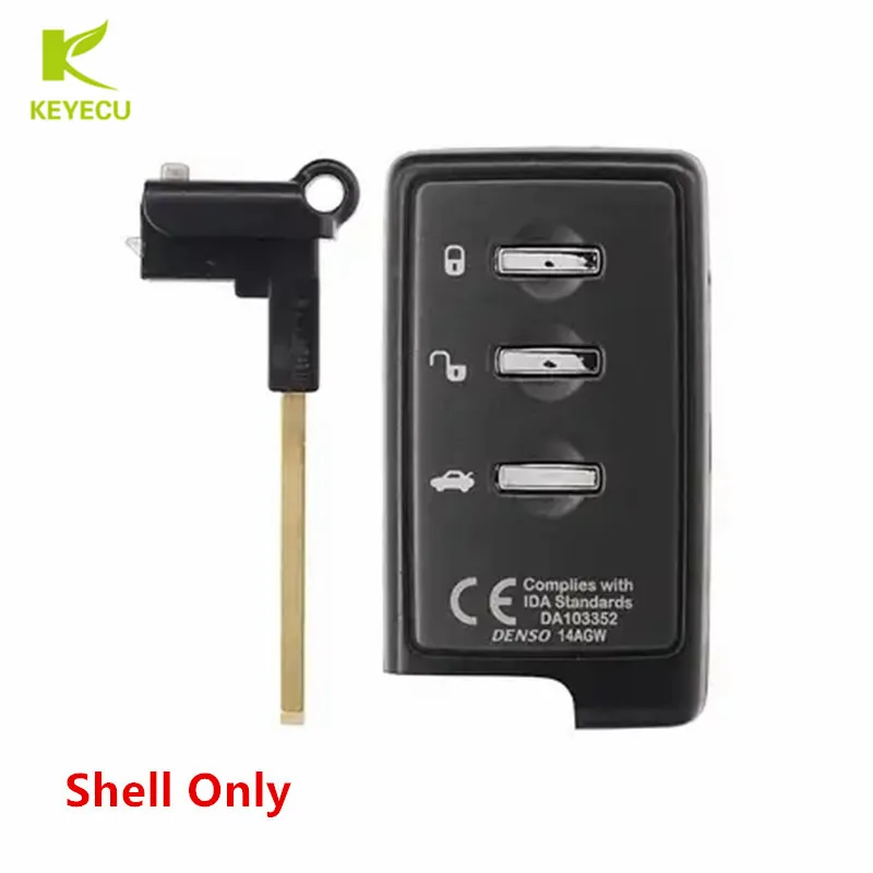 Запасной умный чехол KEYECU с дистанционным управлением корпус 3 кнопками для Subaru Fuji