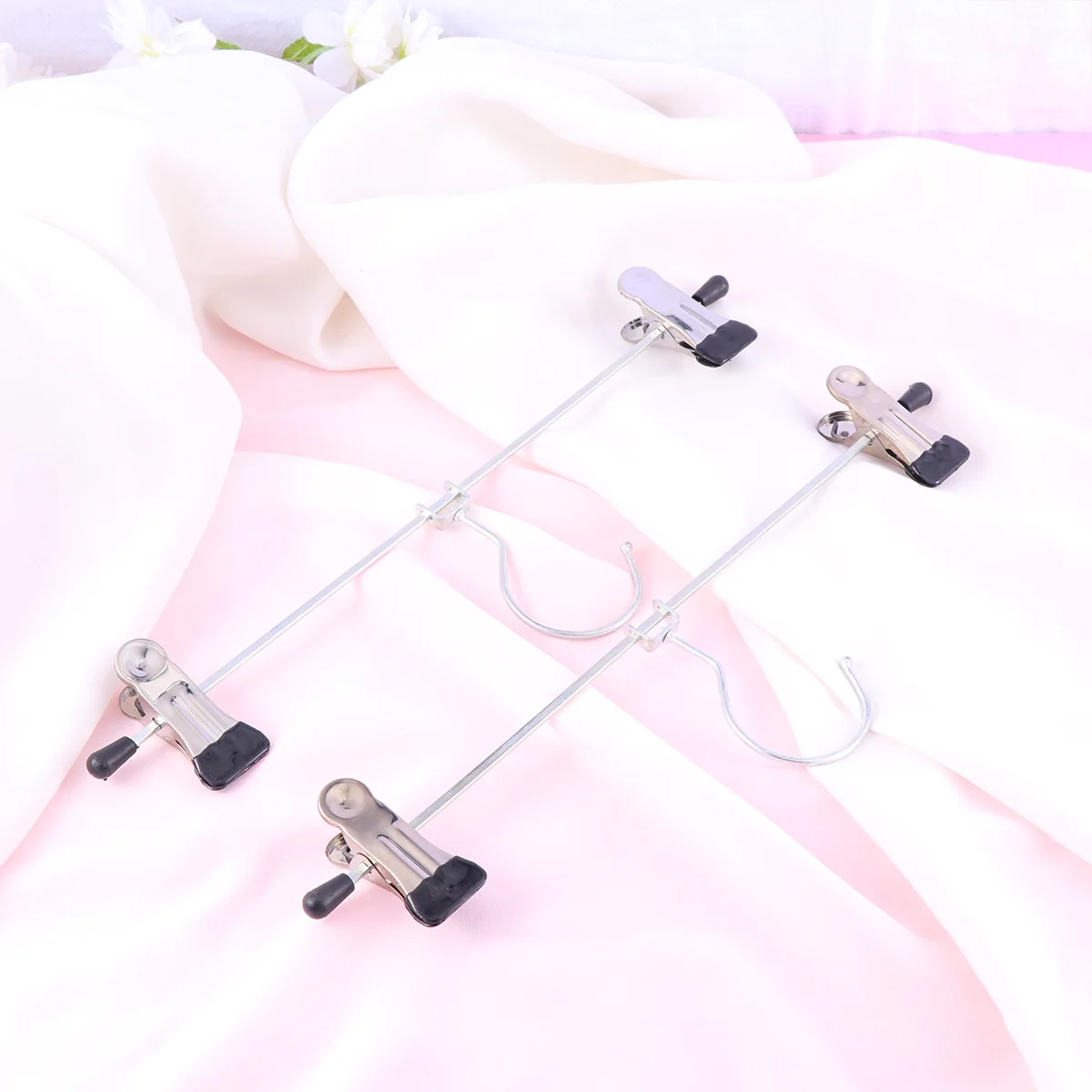 

30 шт., вешалка для одежды из нержавеющей стали с регулируемым зажимом