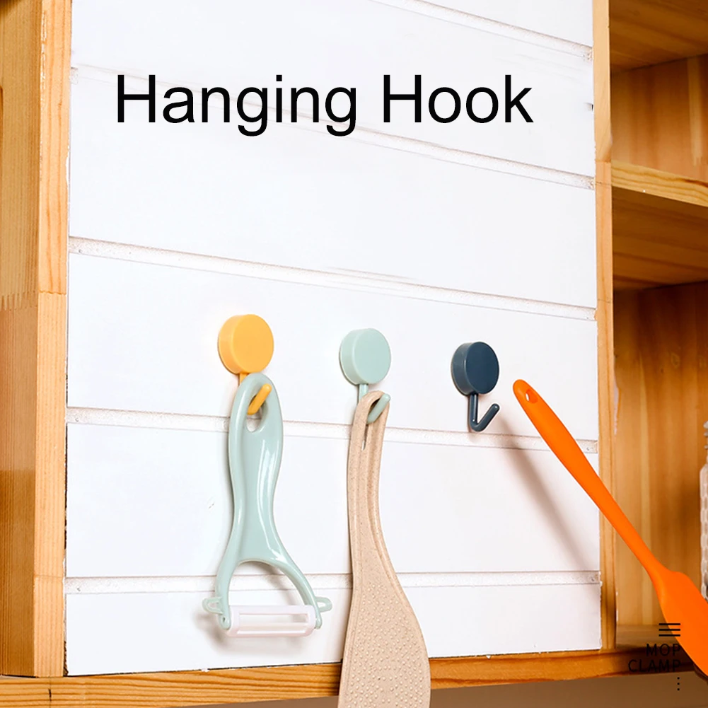

10pcs Space Saving Clothes Wall Mounted Self Sticky Home Easy Install Hanging Hook Kitchen Bathroom Office Door Hats Brushes