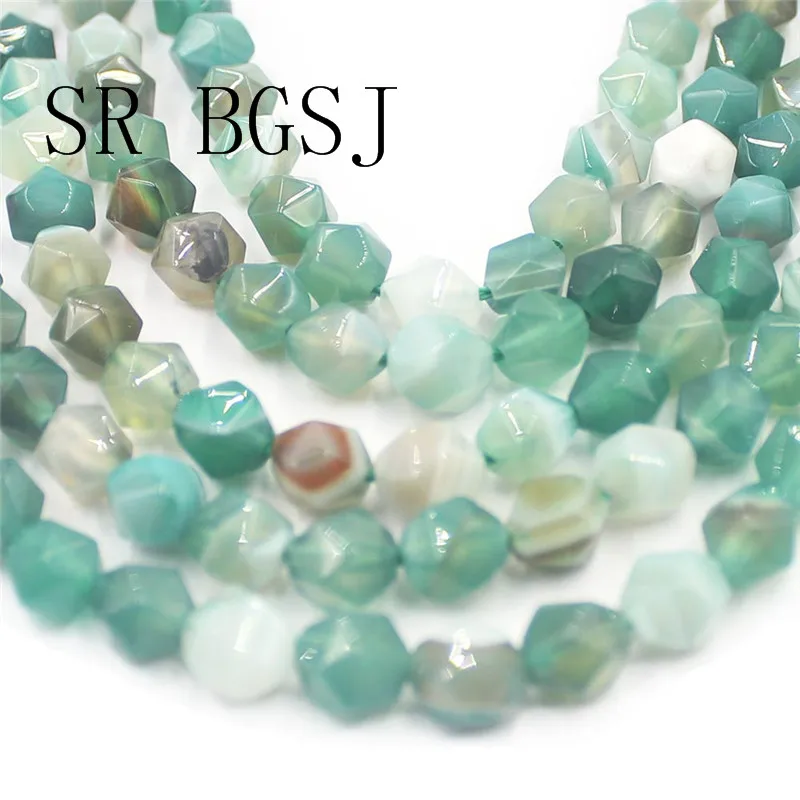 Free Shipping 8mm More Colors Faceted Round Polygonal Stripe Agates Agat Onyx Natural Stone DIY Beads Strand 15&quot | Украшения и
