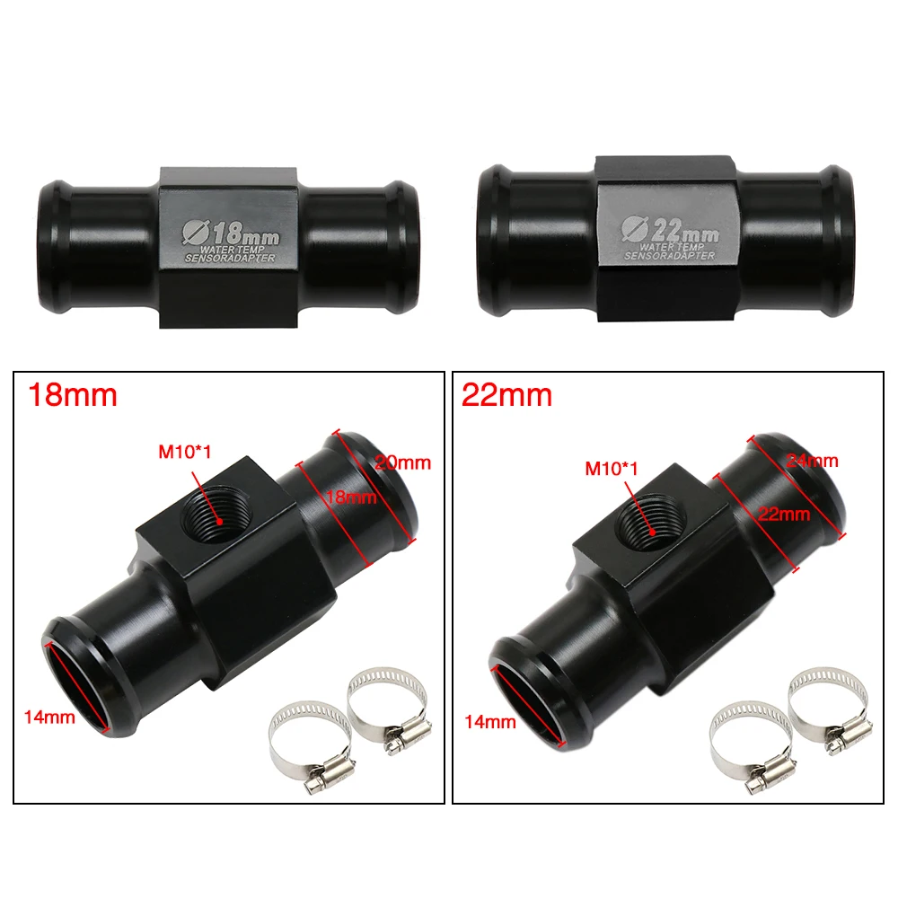 ZS MOTOS Universal 18mm 22mm Motorcycle Water Temp Temperature Joint Pipe Hose Sensor Gauge Adapter | Автомобили и мотоциклы