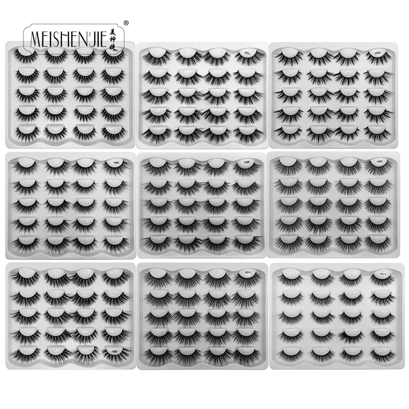Натуральные накладные ресницы 10 пар оптовая продажа Длинные Накладные для