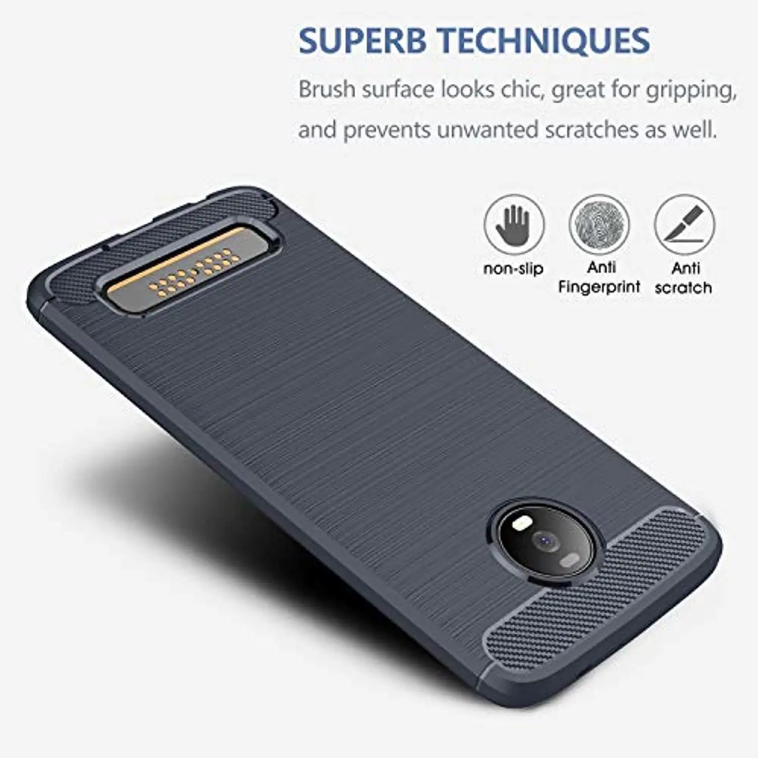 Carbon Fiber Armor for Motorola Moto Z4 Z3 G6 G7 Play P30 Note P50 P40 Power E6 E5 Plus Cover TPU Silicone Soft Phone Cases |