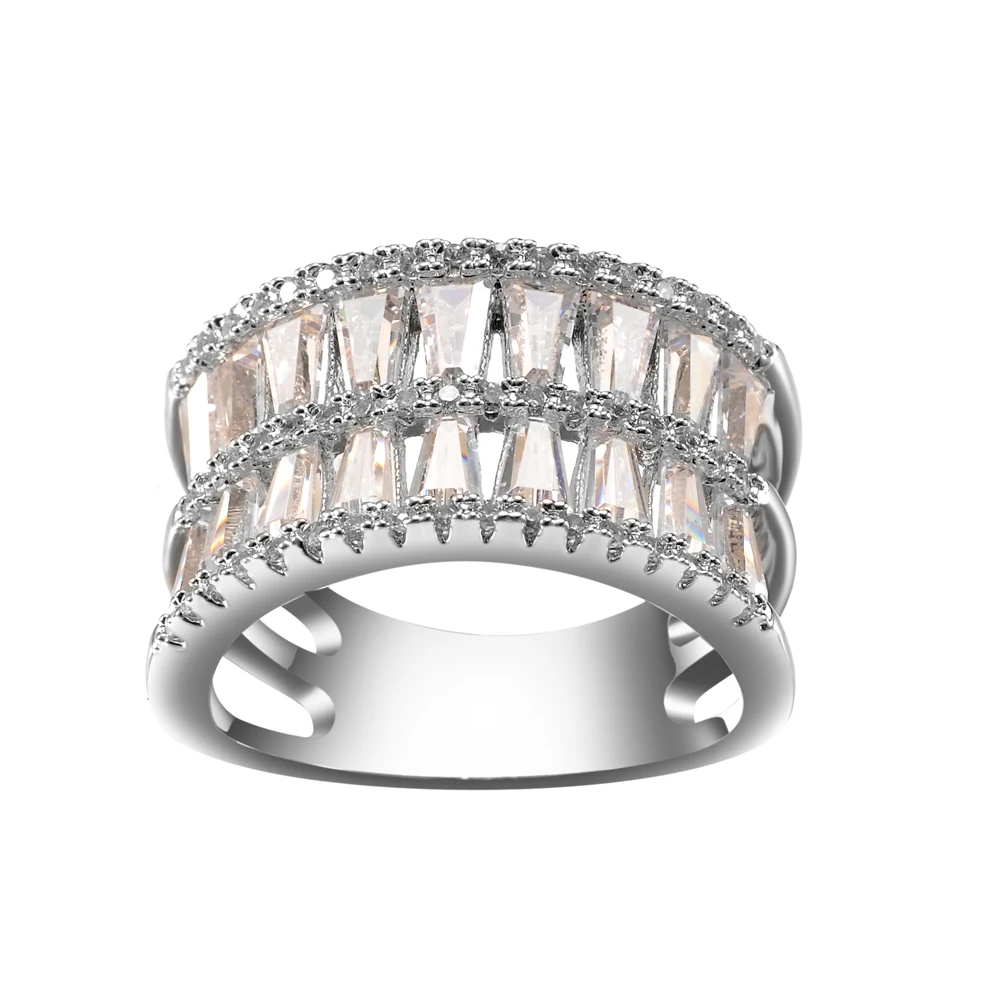 KIVN модное ювелирное изделие женские кольца женское геометрическое кольцо CZ для