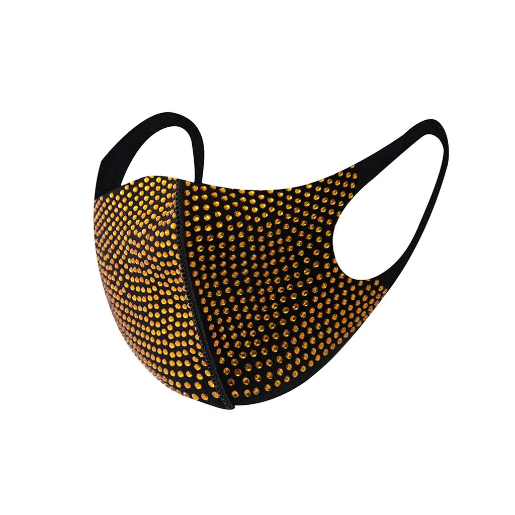 1 шт. маски для взрослых многоразовая блестящая маска Стразы моющаяся лица