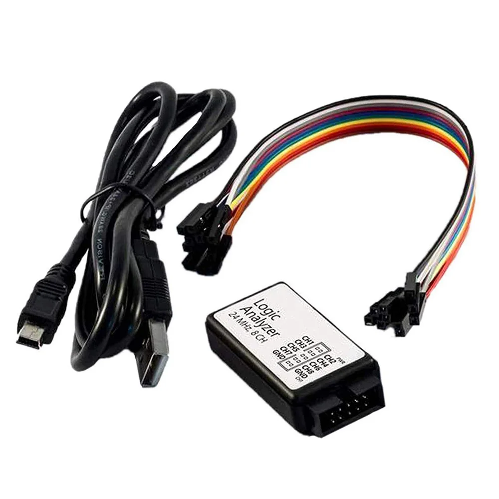 Сетевой анализатор LA1002 портативный мини USB 5 МГц 24 м 8 каналов логики набор