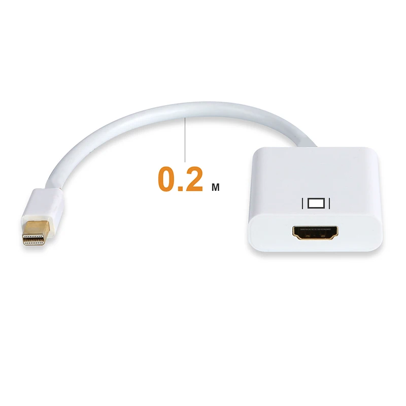 Высококачественный порт дисплея Thunderbolt Mini DP в HDMI совместимый адаптер кабель для