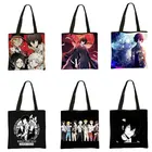 Сумка на плечо с аниме бродячие псы, Женская вместительная сумочка, повседневные пляжные тоуты, модные шопперы atсуши дазай чуя