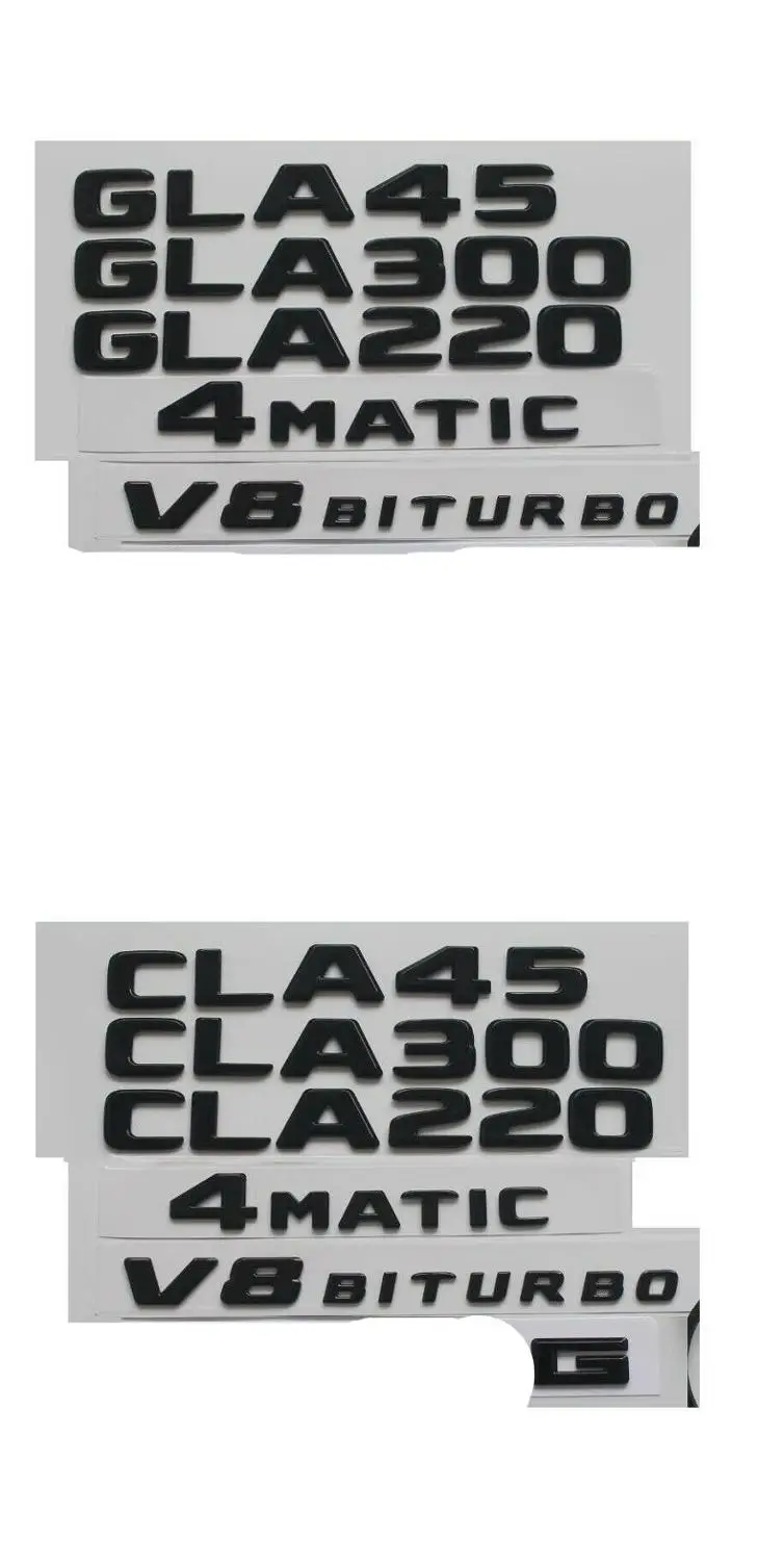 Черный глянец логотипы марок машин для X156 GLA45 GLA200 GLA220 GLA250 4matic C117 CLA45 CLA220 CLA250 CLA200 |