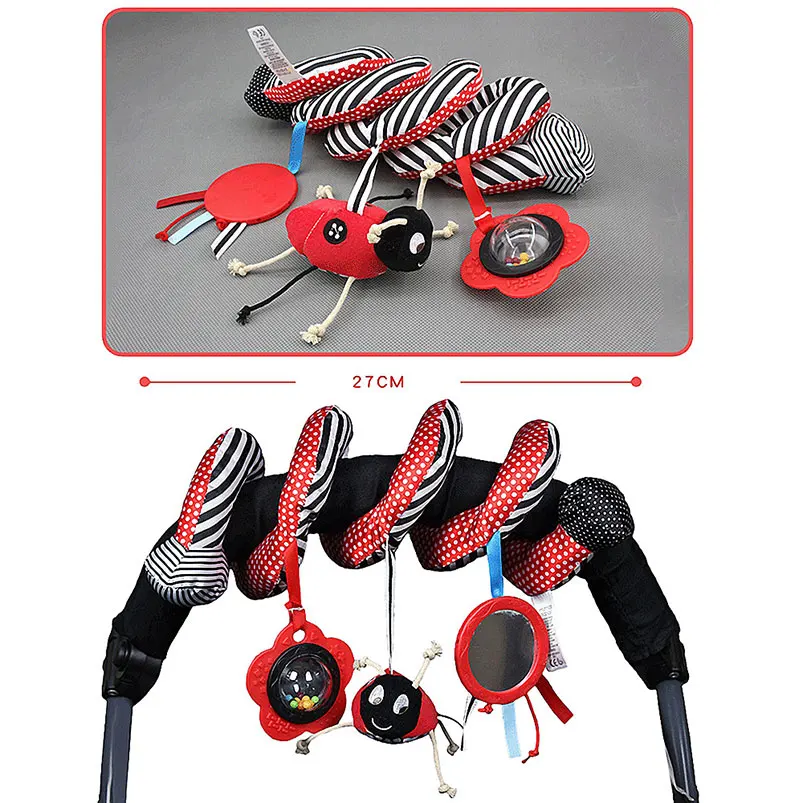 Красочная детская кроватка с божьей коровкой коляска вокруг детского зеркала