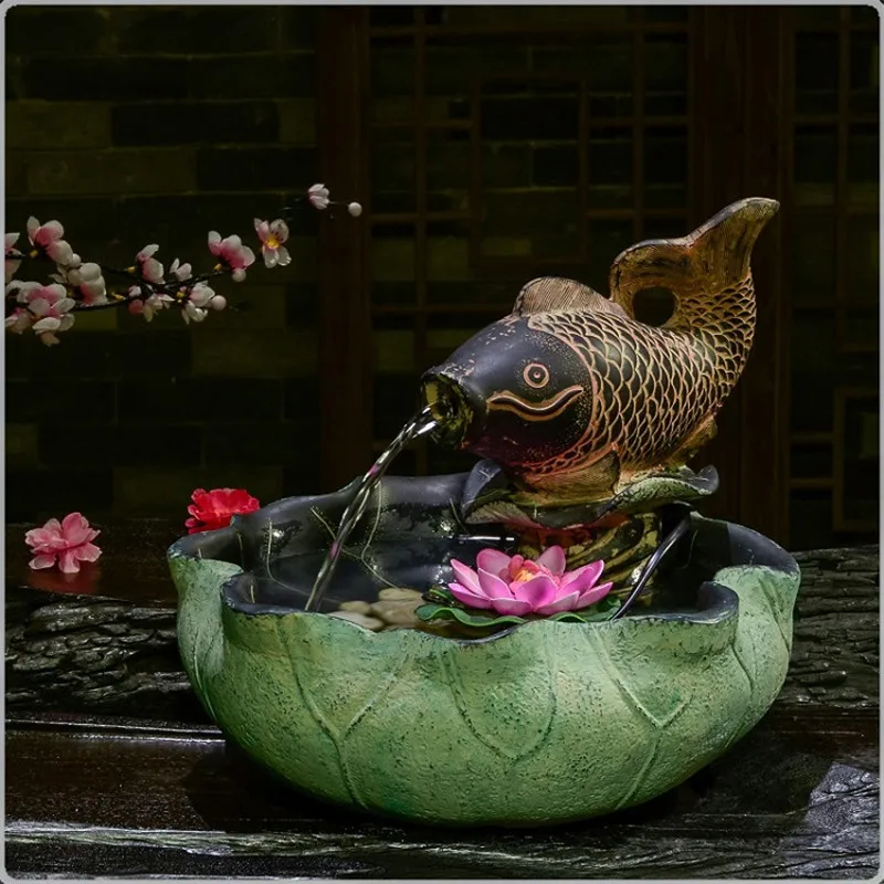 Фэн шуй поделки в виде рыбьей водной пейзажа увлажнитель воздуха помещении