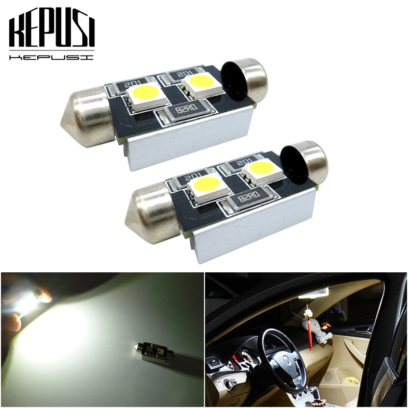 

2Pcs Canbus LED Festoon 36mm 6418 C5W Car License Plate Light Bulb for Audi A3 8P 8L A4 B5 B6 A6 C5 C6 A8 D2 TT Q3 Q5 Q7 S4 S2