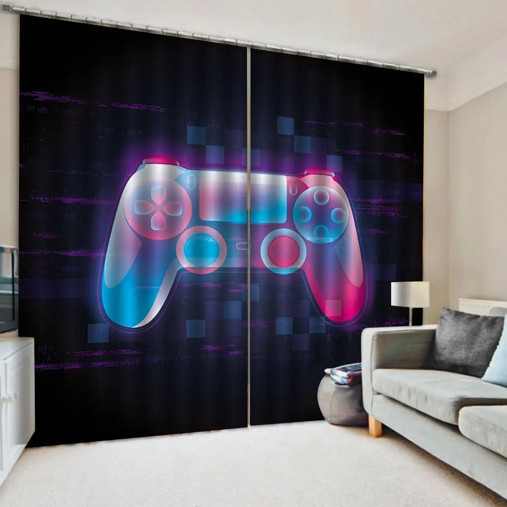 

Custom Game Handle Printed Windows CurtainThicken/Thin For Living Room Bedroom Decorative Kitchen Curtains Drapes Treatments