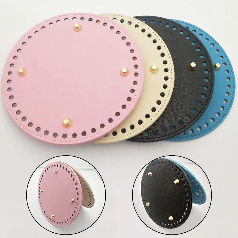

Fashion 1Pc Round Bottom for Knitting Bag PU Leather 15cm Handmade DIY Handbag Bottom Replacement Bag Accessories