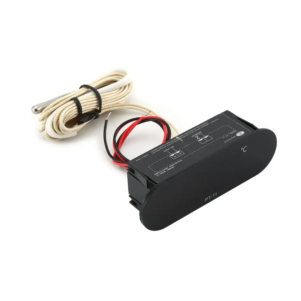 Mini LCD Digital Thermometer 12V Indoor Enbedded Electronic Temp Meter Tester Fridge Gauge with Temperature Sensor | Дом и сад