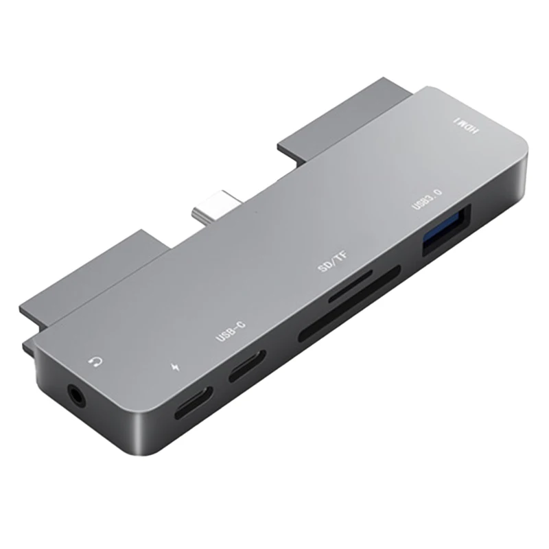 

Концентратор USB C на 4K HDMI, с разъемом USB-C PD, TF, SD, USB 3,0, 3,5 мм, док-станция для iPad Pro/Air
