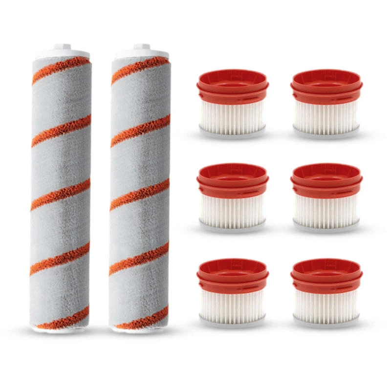

8PCS Roller Brushes Filter Replacements for Xiaomi Dreame V9 Cordless Handheld Vacuum Cleaner