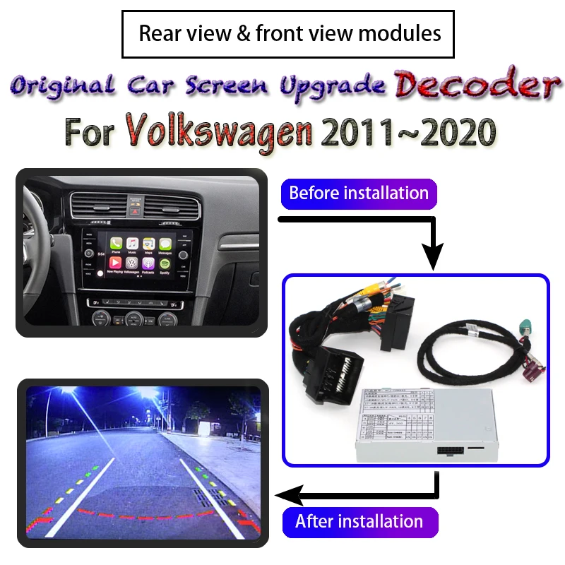 Декодер задней камеры для Volkswagen Golf 7 Magotan Touran Tiguan Touareg лазурный Huion Teramont Lamando