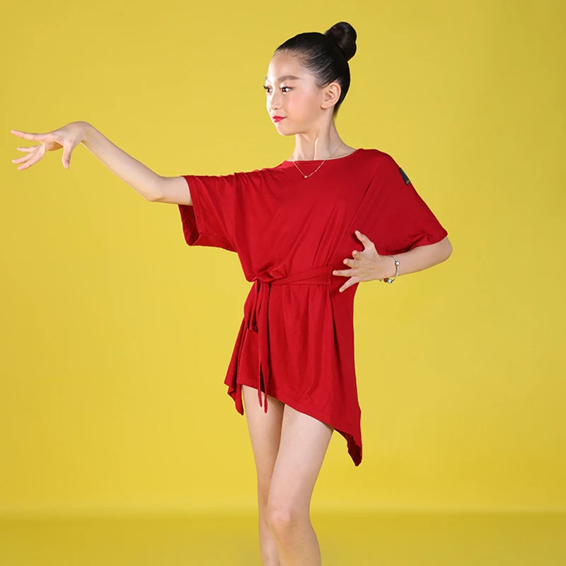 New Latin Dance Competition Dresses For Kids Costume Salsa Dress Loose Practice Black Girls BL2522 | Тематическая одежда и