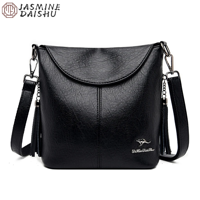 

Simple Womens High Quality PU Leather Bucket Bag 2021Ladies Designer Large Capacity Leisure Travel Shoulder Bag Shopping Handbag