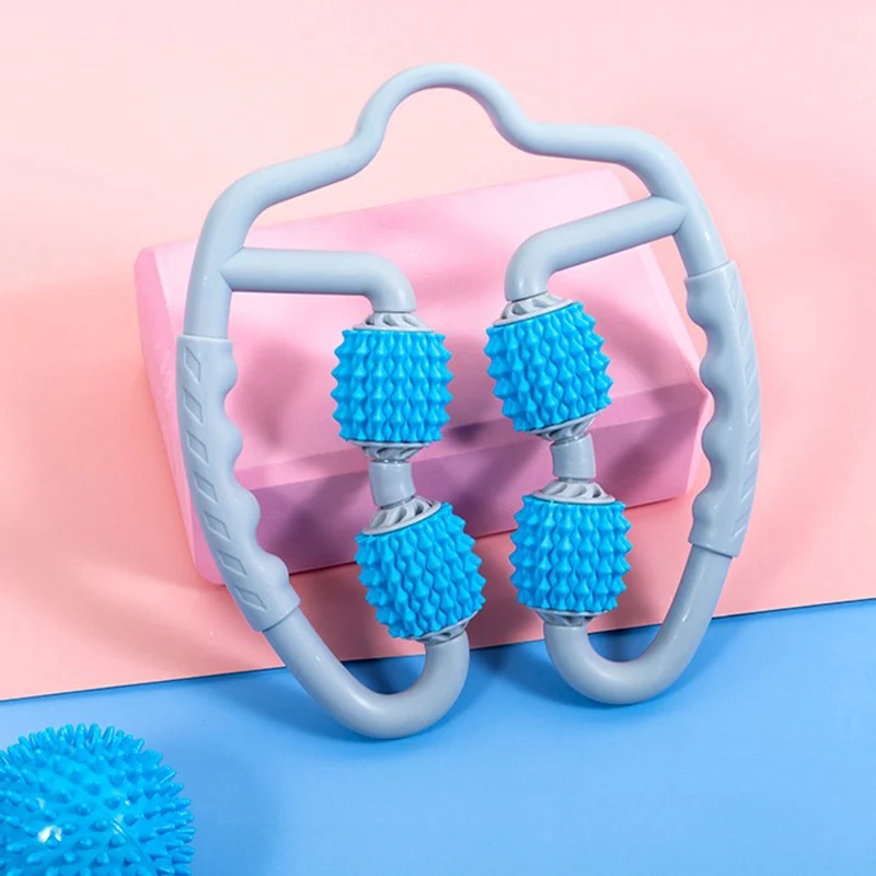 

Foam Shaft Roller Muscle Relaxation Leg Massage Exercise 5 Wheels Hand Lean Deep Tissue Save Time Relaxation Device