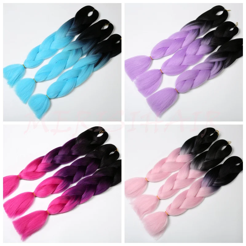 Джамбо плетение волос для афро-американских женщин 24 дюйма светящиеся