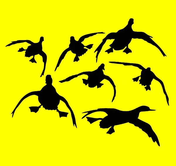 Летающие утки Маллард посадки счастливый охотничий стикер для Авто/бампер/окно