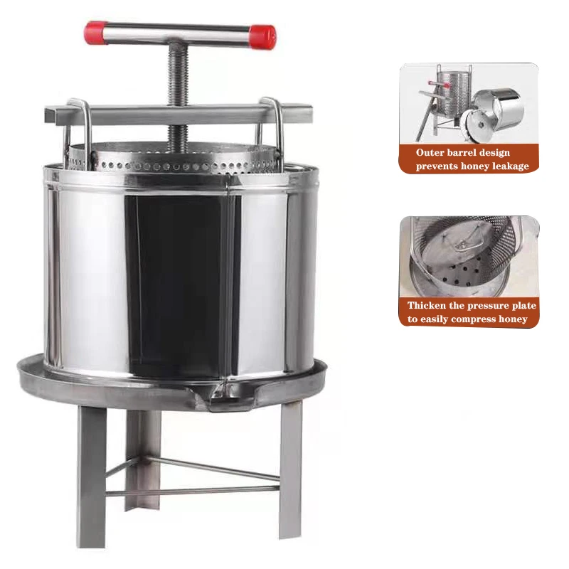 

Household Stainless Steel Mesh Honey Press Machine Pull Machine Hydraulic Press Commercial Fruit Grape And Orange Juice Squeezer