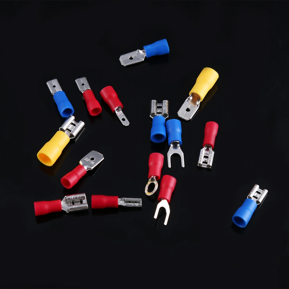 280 pcs Cable Lugs with Assortment Box Auto Connector Flat insulation keeps wires from bending car Accessories | Автомобили и