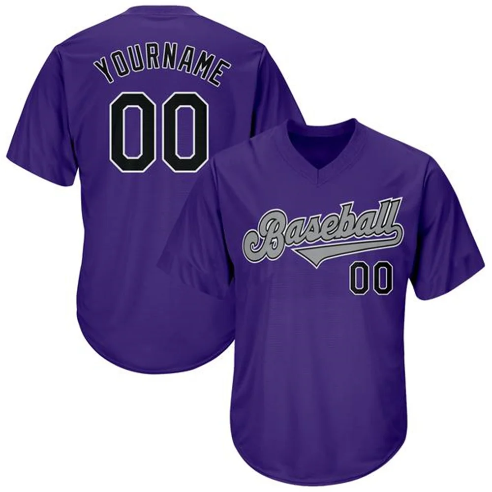 Custom Baseball Jersey Team Name/Number Printed Breathable Mesh Soft Botton-down for Adults/Youth Outdoors/Indoors Big size