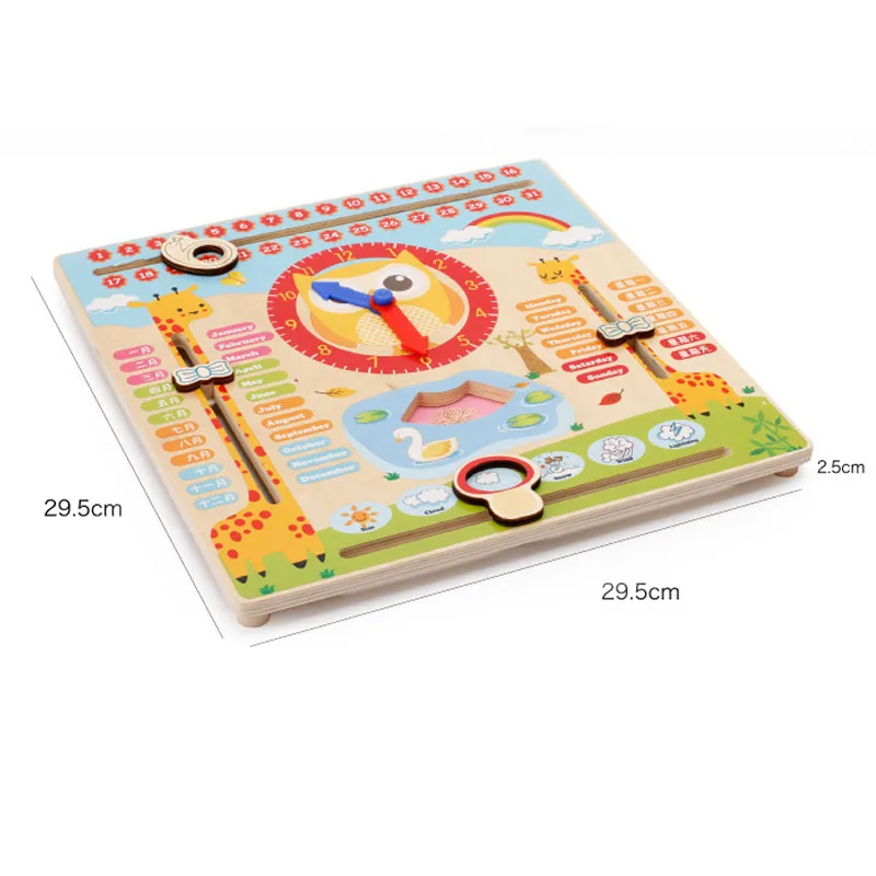 

Baby Montessori Toys Early Education Teaching Aids Math Toys Digital Clock Wooden Toy Count Geometric Shape Matching Toy