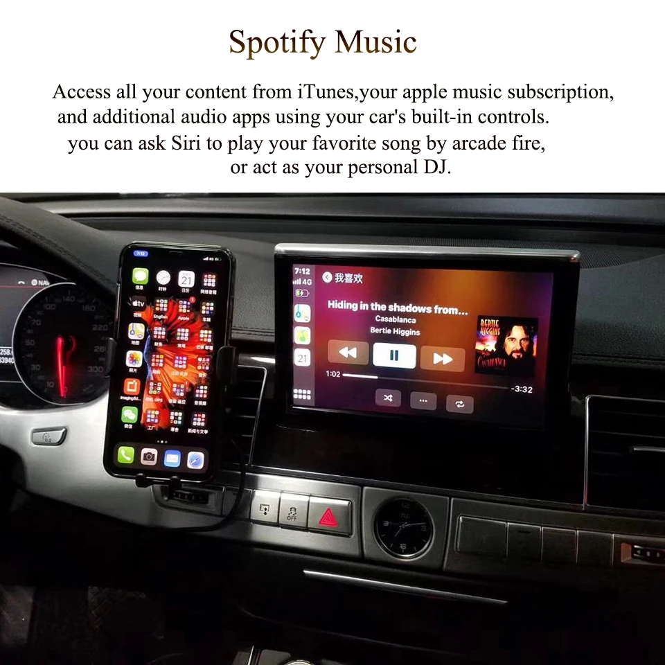 Автомобильный интерфейс Android автобокс беспроводное CarPlay решение для Audi Q5 Symphony Radio