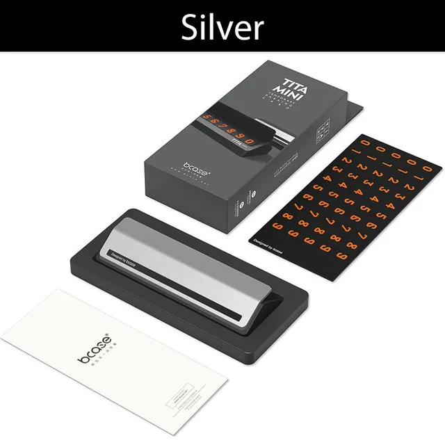 Silver Для Xiaomi mi jia Bcase Share Flip тип Автостоянка телефонная карточка пластина mi ni украшение автомобиля для Xiaomi mi дома - Color: Silver