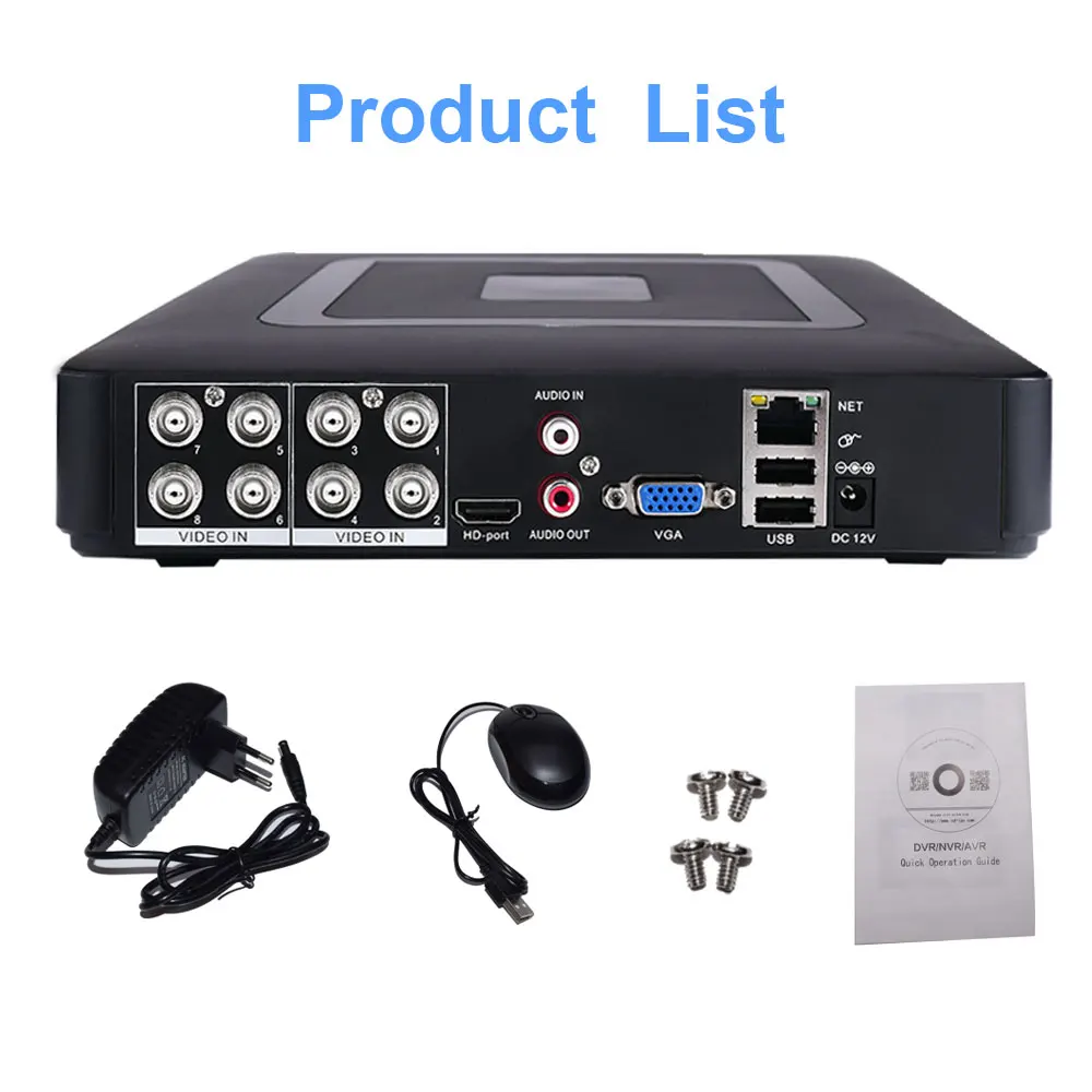 4CH 8CH 5MP 5 in 1 DVR Video Recorder for AHD TVI CVI Analog HD IP Camera P2P NVR CCTV System Mini H.265 | Безопасность и защита