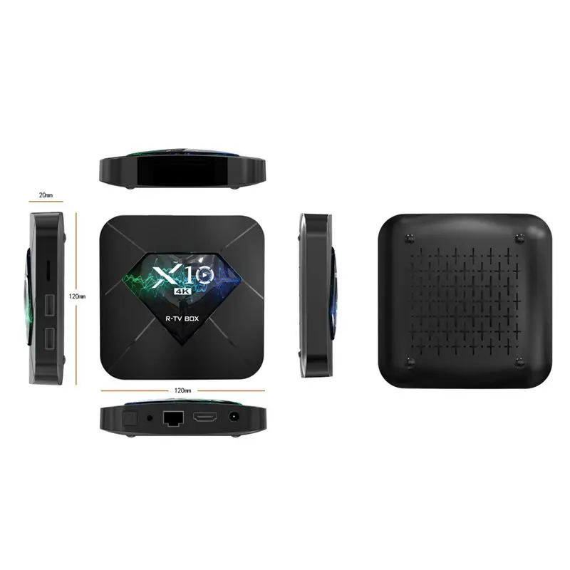 R-Tv Box X10 телеприставка S905W четырехъядерный Android 7 1 сетевой плеер 2G + 16Gb Wifi-Us Plug |
