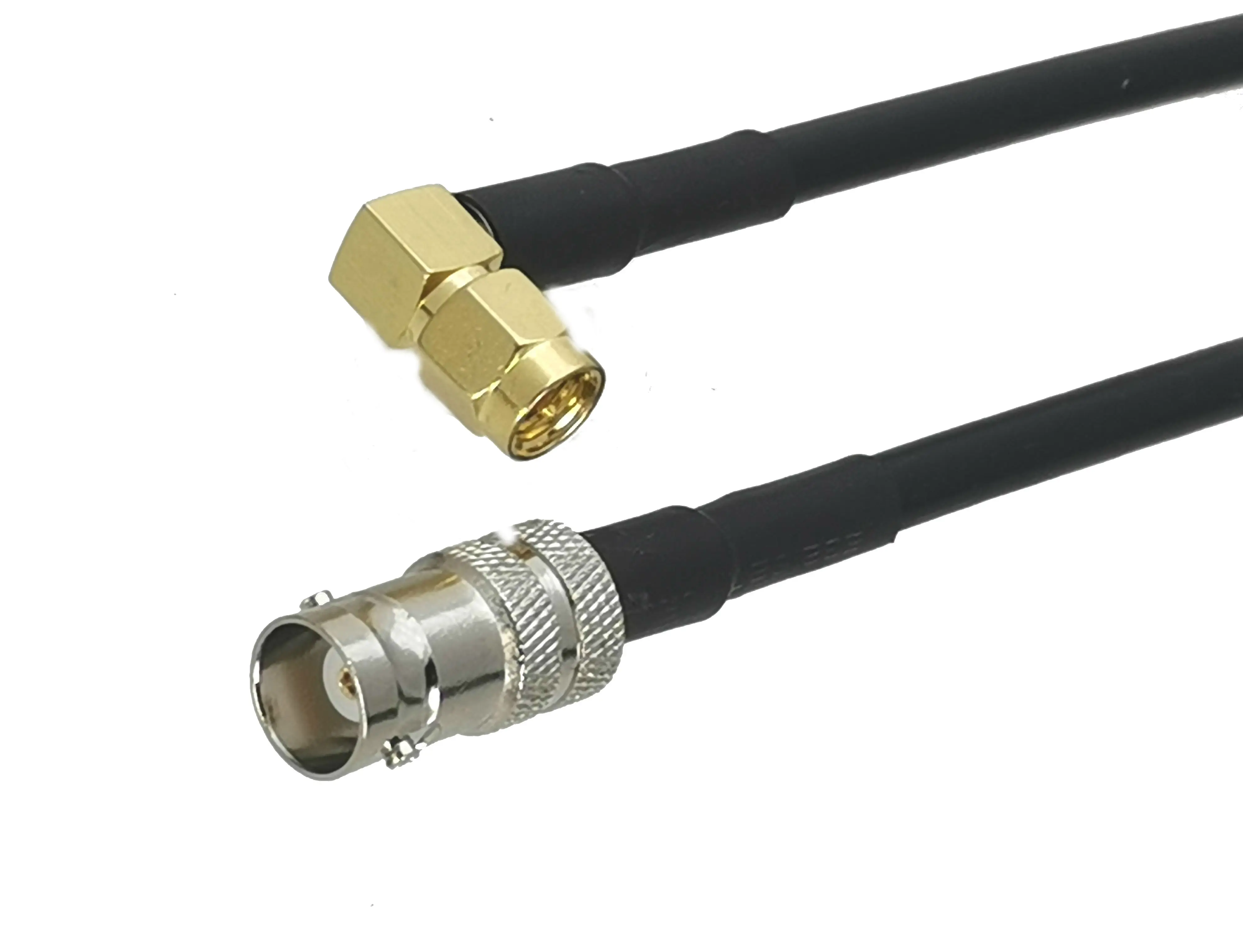 

Коаксиальный Разъем RG58 BNC (гнездо)/SMA (штекер), прямоугольный, гибкий соединительный кабель, 4 дюйма ~ 20 м, 1 шт.