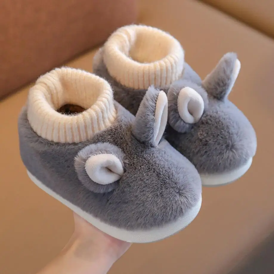 ids Boots Winter Keep Warm Snow Boots Non-slip Casual Children Plus Velve Soft Bottom Boys Girls Outdoor Booties