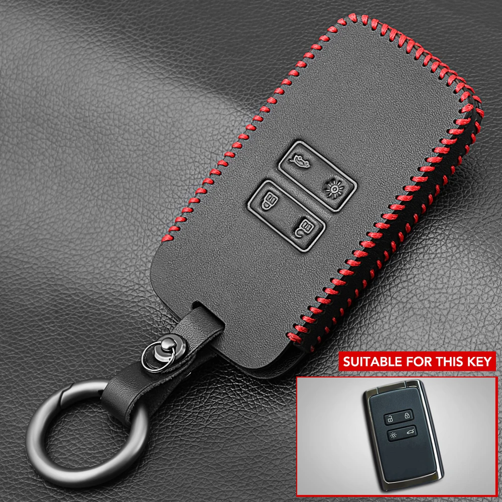 Модный кожаный брелок для ключей чехол Renault Clio Scenic Megane RS Duster Sandero Captur classkoleos