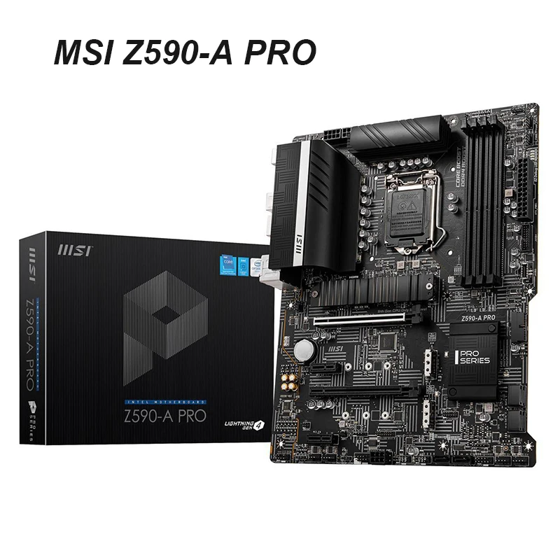 100% новый для MSI Z590 A PRO Материнская плата LGA 1200 Intel DDR4 128 ГБ PCI E 4 0 М. 2 оригинальный