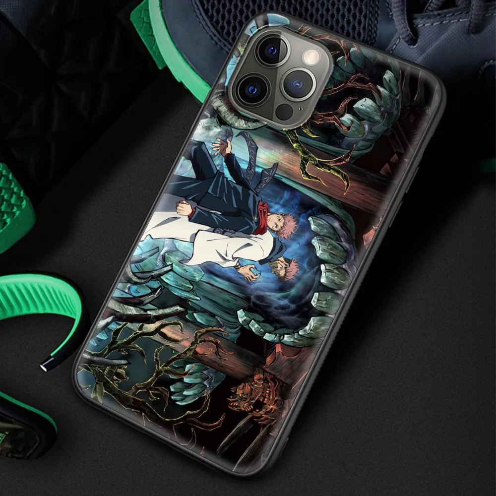 

Jujutsu Kaisen Silicone Soft Cover for iPhone 12 11 Pro MAX Luxury Phone Case XR X XS MAX 8 7 6 6S Plus Coque Shell