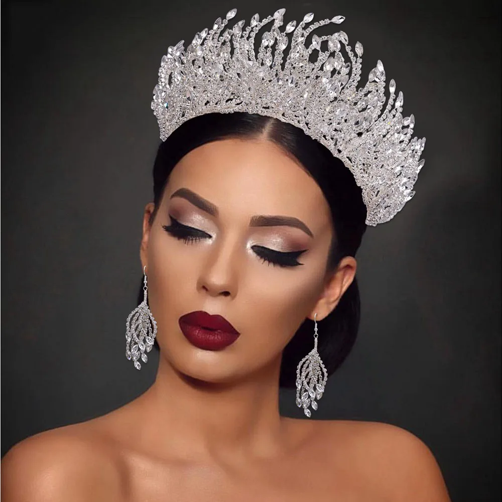 

Bridal Hair Jewelry Luxury Tiaras Crowns Crystal Rhinestones Diadem Brides Women Headbands Headpieces Wedding Accessories